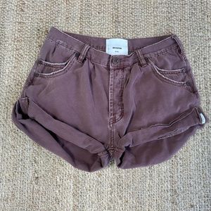 One teaspoon smiths shorts brown short vintage inspired pleated size 25